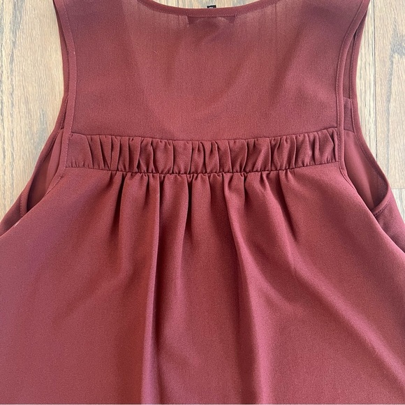 NWT Pleione Women’s Rusty Red Lined Blouse Tank Size X-Small - Picture 5 of 11